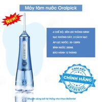 Máy tăm nước chính hãng cho người niềng răng Oralpick WF202 (Combo máy + 4 đầu tăm răng niềng)