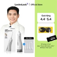 Máy tăm nước Lock&Lock Jumbo oral irrigator 300ml 3 loại đầu tăm 4 chế độ sử dụng đến 20 ngày Màu xám ENR166GRY