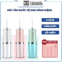 Máy Tăm Nước Vệ Sinh Răng Miệng - Máy Xịt Răng 3 Chế Độ Phun Giúp Sạch Răng - BẢO HÀNH 12 THÁNG