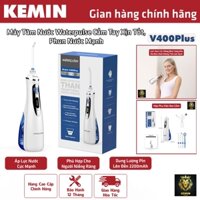 Máy Tăm nước Waterpulse cầm tay xịn, phun nước mạnh làm sạch răng người có nướu nhạy cảm, niềng răng V400Plus