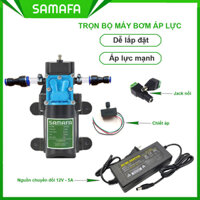 Máy tăng áp lực nước mini Samafa, máy bơm áp lực 12v áp suất nước mạnh, dùng tưới cây, rửa xe