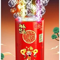 Máy tạo bong bóng pháo hoa, máy phun bong bóng kèm nhạc, máy tạo bong bóng tự động 16 lỗ có đèn Led