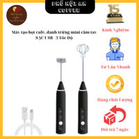 Máy tạo bọt cafe, đanh trứng mini cầm tay SẠC USB-  3 Tốc Độ