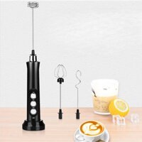 Máy Tạo Bọt Cafe Sạc Điện – Máy Cầm Tay Tạo Bọt Sữa, Đánh Trứng, Pha Trà Sữa Đánh Kem Cheese Đa Năng 3 cấp độ 3 đầu đánh