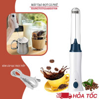 Máy Tạo Bọt Cafe Sạc Điện - Máy Cầm Tay Tạo Bọt Sữa, Đánh Trứng, Pha Trà Sữa Đánh Kem Cheese Nhỏ Gọn Tiện Lợi