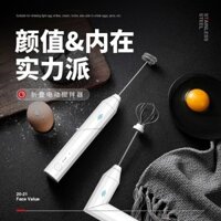 Máy tạo bọt sữa không dây, máy khuấy cà phê, máy đánh trứng điện gia đình, máy tạo bọt sữa cầm tay nhỏ