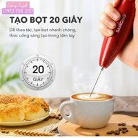 Máy tạo bọt sữa SAMONO SW-MFB11, Độ ồn thấp, Tien dung va nho gon, De dang cat giu - Bảo hành 12 tháng - Màu đỏ