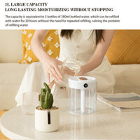 Máy Tạo Độ Ẩm Phòng 2L Cho Trong Nhà Fine Mist Không Dây Mini Cool Mist Maker Cho Phòng Bé Xe Văn Phòng