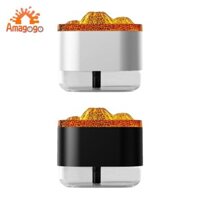 Máy tạo độ ẩm phòng ngủ mô phỏng USB 300ml Tự động tắt với đèn đầy màu sắc Máy tạo độ ẩm cá nhân cho phòng ngủ đa năng