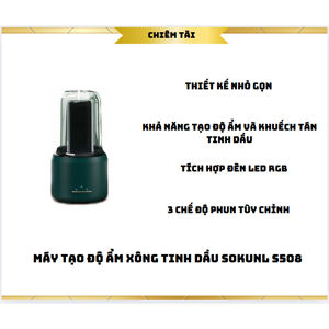 Máy tạo độ ẩm xông tinh dầu Sokunl S508