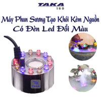 Máy tạo khói bể cá mini phun sương, đèn led đổi màu bằng kim loại chống rỉ trang trí tiểu cảnh, hòn non bộ, thủy sinh
