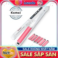 Máy tạo kiểu tóc 3in1 duỗi uốn dập xù điều chỉnh nhiệt độ Kemei KM-1878  - Hãng phân phối chính thức may tao kieu toc [bonus]