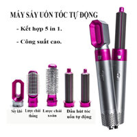 Máy tạo kiểu tóc, lược điện làm tóc đa năng 5in1 Kèm máy sấy tóc, uốn xoăn, làm phồng cao cấp