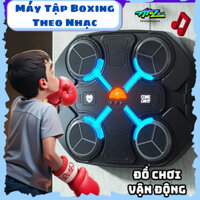 Máy Tập Boxing Theo Nhạc Gắn Tường - Phát Nhạc Qua Bluetooth, Đèn LED Định Vị Theo Beat Nhạc, Kích Thích Vận Động Cho Bé