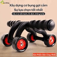 Máy tập giúp cơ săn chắc NAGO, con lăn tập bụng 4 bánh, dụng cụ tập cơ bụng đa năng, con lăn tập cơ