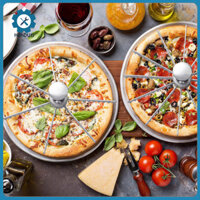 Máy thái bánh đa chức năng HshDUti Dụng cụ cắt bánh Pizza Dụng cụ cắt bánh nhôm cao cấp cho các phần hoàn hảo Lý tưởng cho bánh phô mai Pizza và nhiều công cụ làm bánh khác với 5 / 6 / 7 / 8 / 10 / 12
