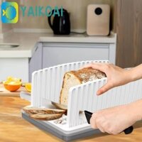 Máy thái bánh mì GLENES, có khay vụn bánh mì Hướng dẫn cắt bánh mì chịu nhiệt, Phụ kiện làm bánh bằng nhựa trắng có thể điều chỉnh độ dày bánh mì Tấm cắt bánh mì Loaf