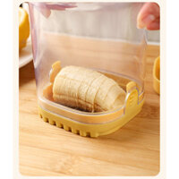 Máy thái chuối loại ép, dụng cụ định hình cắt trái cây, ngăn chia thức ăn thân thiện với tay, máy thái lát bằng thép không gỉ