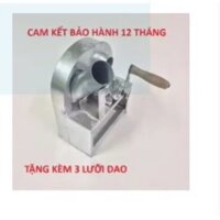 máy thái hành xả , tỏi quay tay loại có nắp lưng + tặng kèm 3 dao - MH030