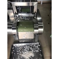 Máy thái hạt lựu cùi dừa làm nguyên liệu trà sữa, máy cắt hạt lựu cùi dừa hạt vuông 5x5mm dạng băng tải JL660