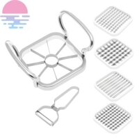 Máy thái lát trái cây Máy cắt khoai tây bằng thép không gỉ với máy gọt vỏ rau bằng tay Máy thái rau quả cho khoai tây Lê SHOPSKC4899