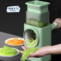 Máy thái nạo bào rau củ quả quay tay 6 lưỡi Misyhome bào sợi lát mỏng cà rốt đu đủ thái hành tỏi