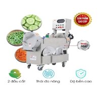 Máy thái rau củ quả công nghiệp đa năng MG-608 (2 đầu cắt), máy thái hành lá, rau thơm, máy cắt củ quả lát, sợi, hạt lựu