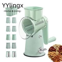 Máy thái rau củ quay tay YYLINGX, Tiện ích nhà bếp Dụng cụ cắt rau tiện lợi Dụng cụ bào phô mai quay trống, Quà tặng không gây hại tay Máy xay rau tròn