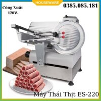 Máy thái thịt ES-220 cắt thịt đông lạnh, thịt nguội , Công suất 120W , Đường kính  220mm , Độ dày của dao  0-12mm , doci