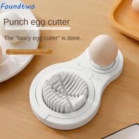 Máy thái trứng FOUNDTWO, Bộ chia trứng lạ mắt bằng tay 3 trong 1, Máy thái ABS sáng tạo Dụng cụ cắt lát trứng thế kỷ chống trượt di động