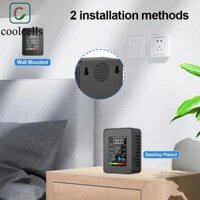 Máy theo dõi chất lượng không khí COOLCELLS, Máy dò CO2 LCD nhiệt độ, Máy kiểm tra độ ẩm di động Máy kiểm tra TVOC 5 trong 1 Văn phòng