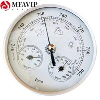 Máy theo dõi khí hậu trong nhà MFAVIP, Nhiệt kế kế đo độ ẩm treo tường 3 trong 1, Cảm biến nhiệt độ Màn hình lớn chính xác Tiết kiệm không gian Đồng hồ đo độ ẩm nhiệt độ hộ gia đình