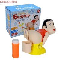Máy thổi bong bóng xà phòng điện trẻ em KINGQUEEN, Crayon Shin-chan Máy thổi bong bóng xì hơi hoàn toàn tự động, Đèn hoạt hình tương tác Âm nhạc nhẹ nhàng Đồ chơi đùa vui nhộn Quà tặng trẻ em / trẻ em