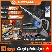 Máy thổi bụi-Thổi và hút 2 và 1-Máy thổi bụi công suất lớn, Motor dây đồng,hút bụi dùng pin-25000rpm