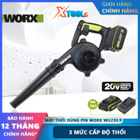 Máy thổi cầm tay WORX WU230.9 Máy thổi bụi dùng pin 20V dùng thổi bụi, lá cây, dọn vệ sinh sân vườn - chính hãng
