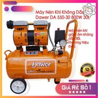 Máy Thổi Khí Hơi Giảm Âm Không Dầu Dawer DA 550-30 800W 30L tặng kèm dây xoắn hơi sung xì khô bảo hành 12 tháng