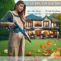 máy thổi lá,thổi bụi siêu mạnh 2 chức năng vừa thổi vừa hút không kèm pin