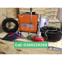 Máy Thông cống lò xo GQ150-1800W ( dây phi 16 dài 15m , dây phi22 dài 15m , dây phi8 dài 5m , 6 đầu thông daay16 , 22)