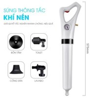 May Thông Tắc Bồn Cầu, Bồn Rửa Chén, Dụng Cụ Thông Cống, Áp Suất Nén Tới 8kg Tiện Lợi Nhanh Chóng