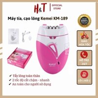 Máy Tỉa, Cạo Lông Toàn Thân Chuyên Dụng Kemei KM-189A  An Toàn Cho Da, Máy Tẩy Lông Vùng Kín Sạc Điện Mini