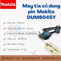 Máy tỉa cỏ dùng pin 18V Makita DUM604SY