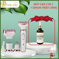 Máy tỉa lông mũi, cạo lông mặt đa năng làm sạch vùng kín, bikini cho nữ, tặng serum, Anchi Beauty