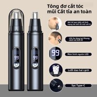 Máy tỉa lông mũi điện cầm tay cho nam và nữ, máy cạo lông mũi sử dụng tại nhà, kéo tẩy lông mũi Type-C