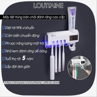 Máy tiệt trùng bàn chải đánh răng kệ giá treo bàn chải đánh răng khử trùng diệt khuẩn UV nhả kem thông minh - Louttaine