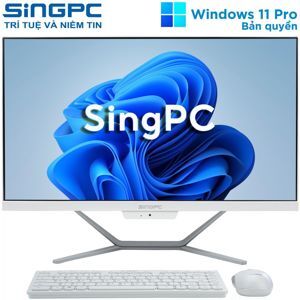 Máy tính để bàn SingPC M24K672-W G6400, RAM 4GB, SSD-256GB, 23.8 FullHD