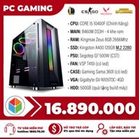 MÁY TÍNH BÀN I5 10400F - RAM 8GB - SSD M2.2280 120GB - PSU 500W (CST) - VGA GV-N105TOC-4GD - CASE SAME 3601