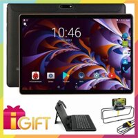 Máy tính bảng 10.1inch Android 10.0 ram 4gb bộ nhớ 64gb tặng bao da bàn phím và giá đỡ chân nhện đa năng 🔝