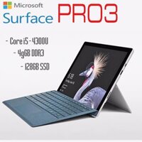 Máy tính bảng 2 tronng 1 Surface Pro 3 Core i5-4300U 8gb Ram 256gb SSD 12inch Full HD cảm ứng kèm bàn phím