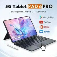 Máy tính bảng 6 Pro Tablet Android Snapdragon 888 Octa Core Android 13 12GB 512GB Màn hình 10.1 inch HD Wifi 5G - 2024 Global Original Pad