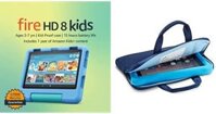 Máy tính bảng Amazon Fire 8 Kids, màn hình 8 inch, bộ nhớ 32GB (màu xanh lam) + túi khoá kéo cho trẻ em (màu xanh dương)